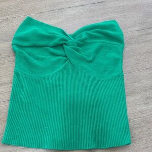Green Knotted Tube Top